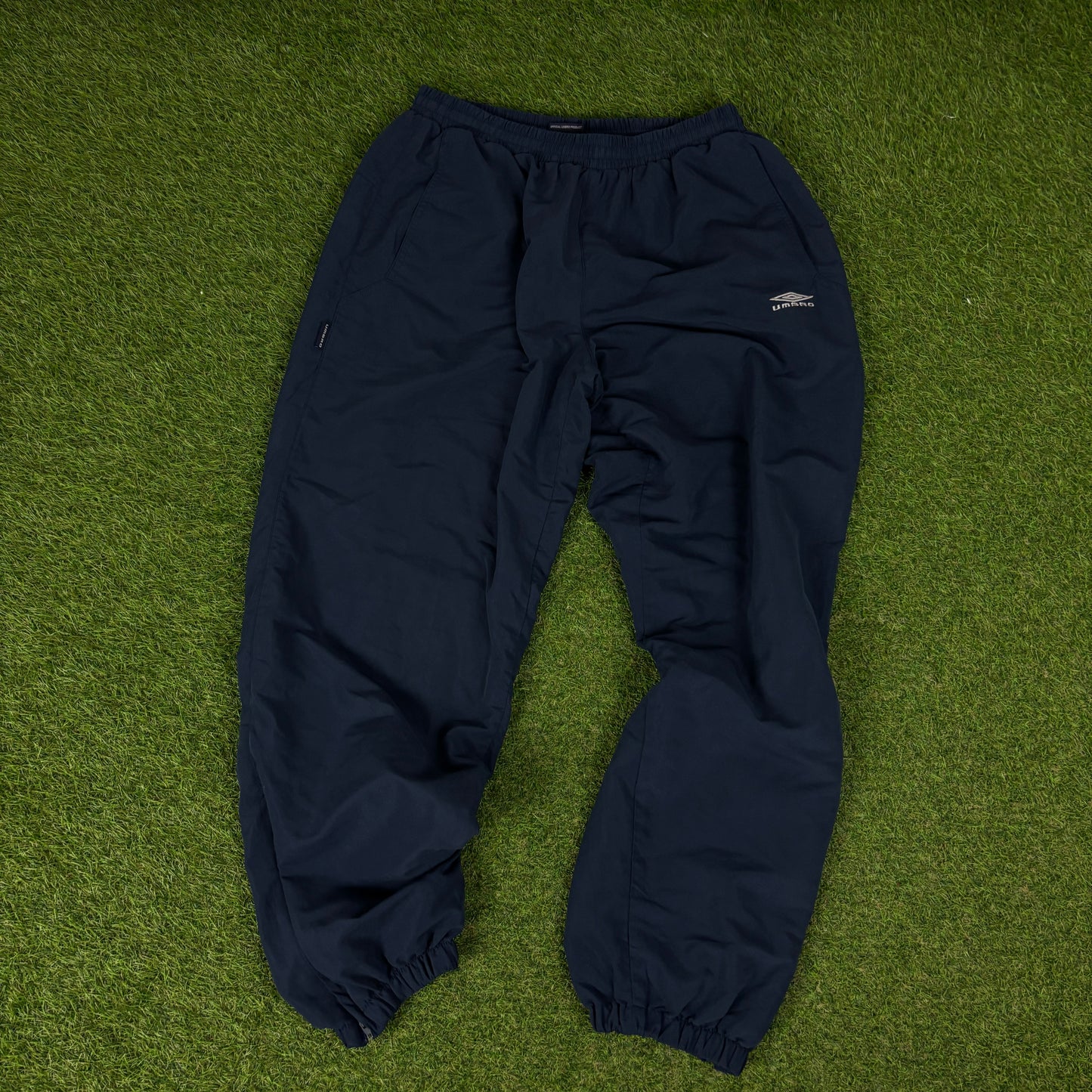 00s Umbro Windbreaker Jacket + Joggers Set Blue Medium