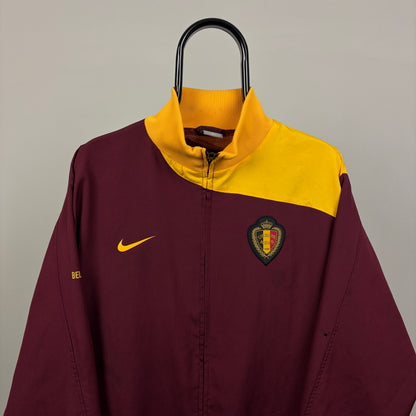 00s Nike Belgium Windbreaker Jacket Red Large