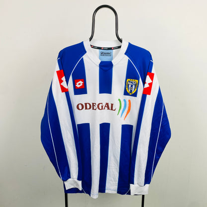 Retro Lotto ADC Lugo Football Shirt T-Shirt Blue XL