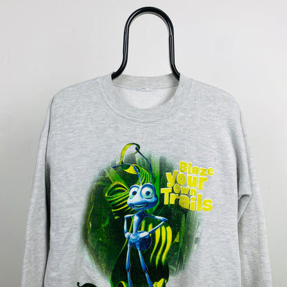 Retro 90s Bugs Life Sweatshirt Grey Small