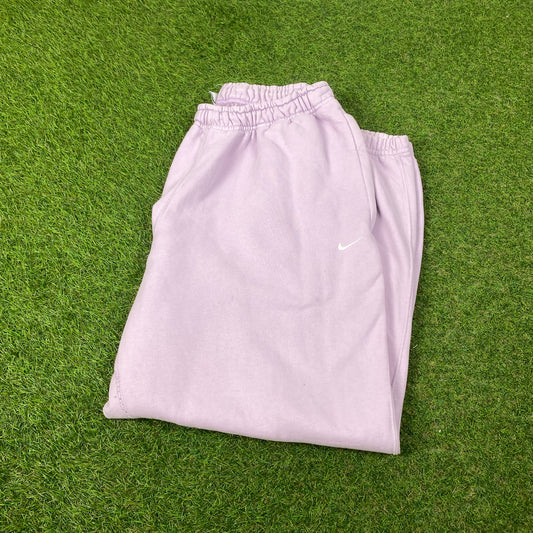 00s Nike Wide Leg Cotton Joggers Purple Large