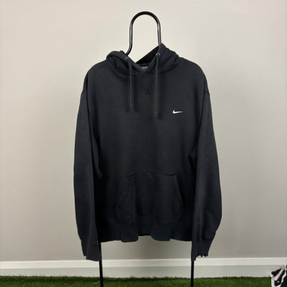 00s Nike Heavyweight Hoodie Black XXL