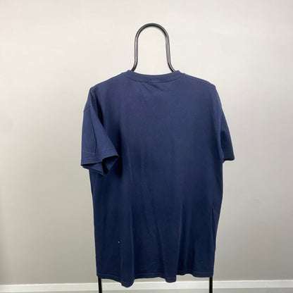 90s Fruit Of The Loom Madrid Tourist T-Shirt Blue Large