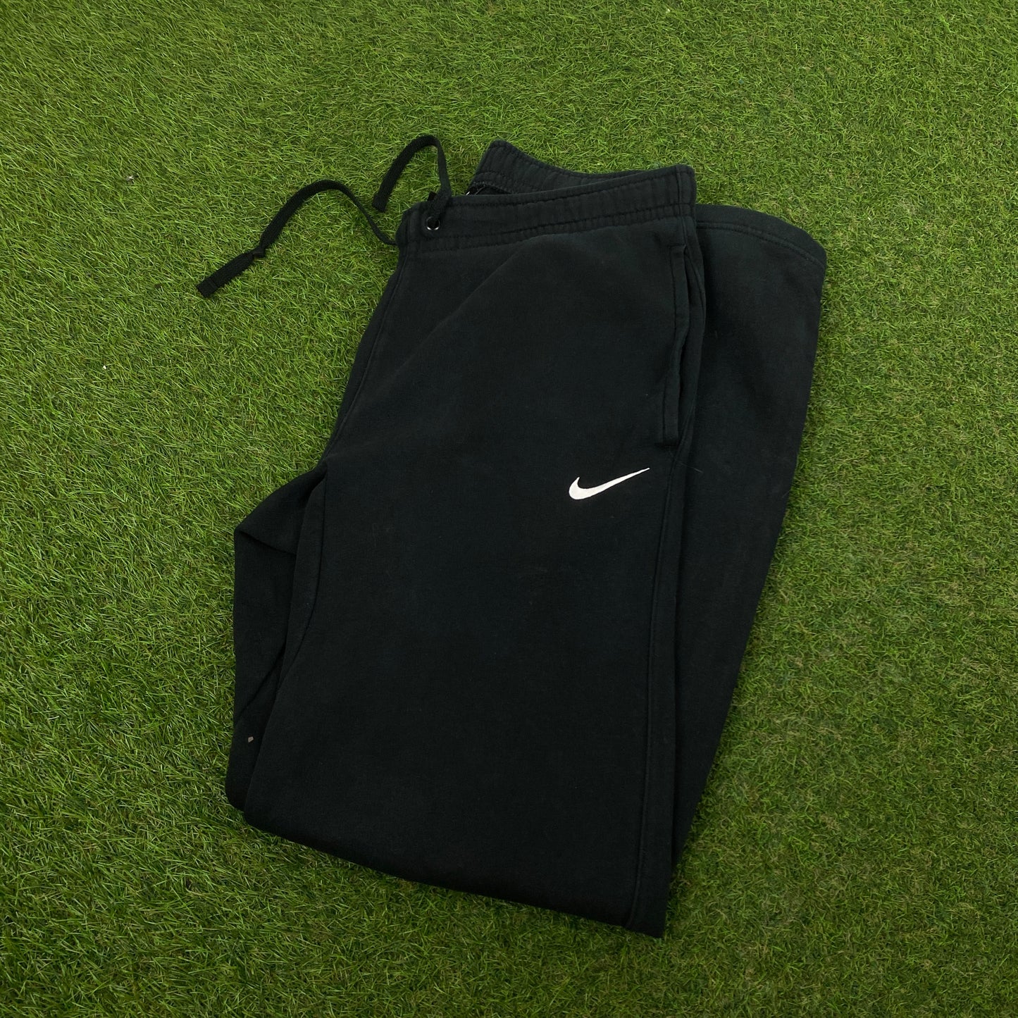 00s Nike Wide Leg Cotton Joggers Black Small