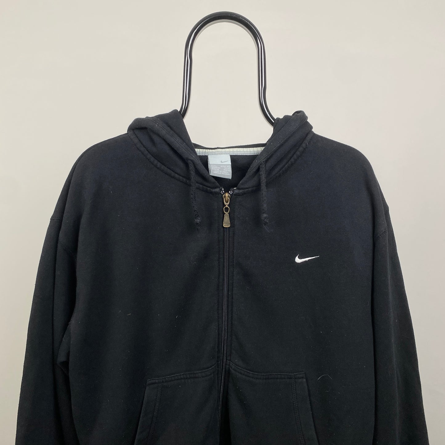 00s Nike Heavyweight Zip Hoodie Black Large