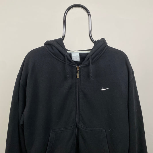 00s Nike Heavyweight Zip Hoodie Black Large