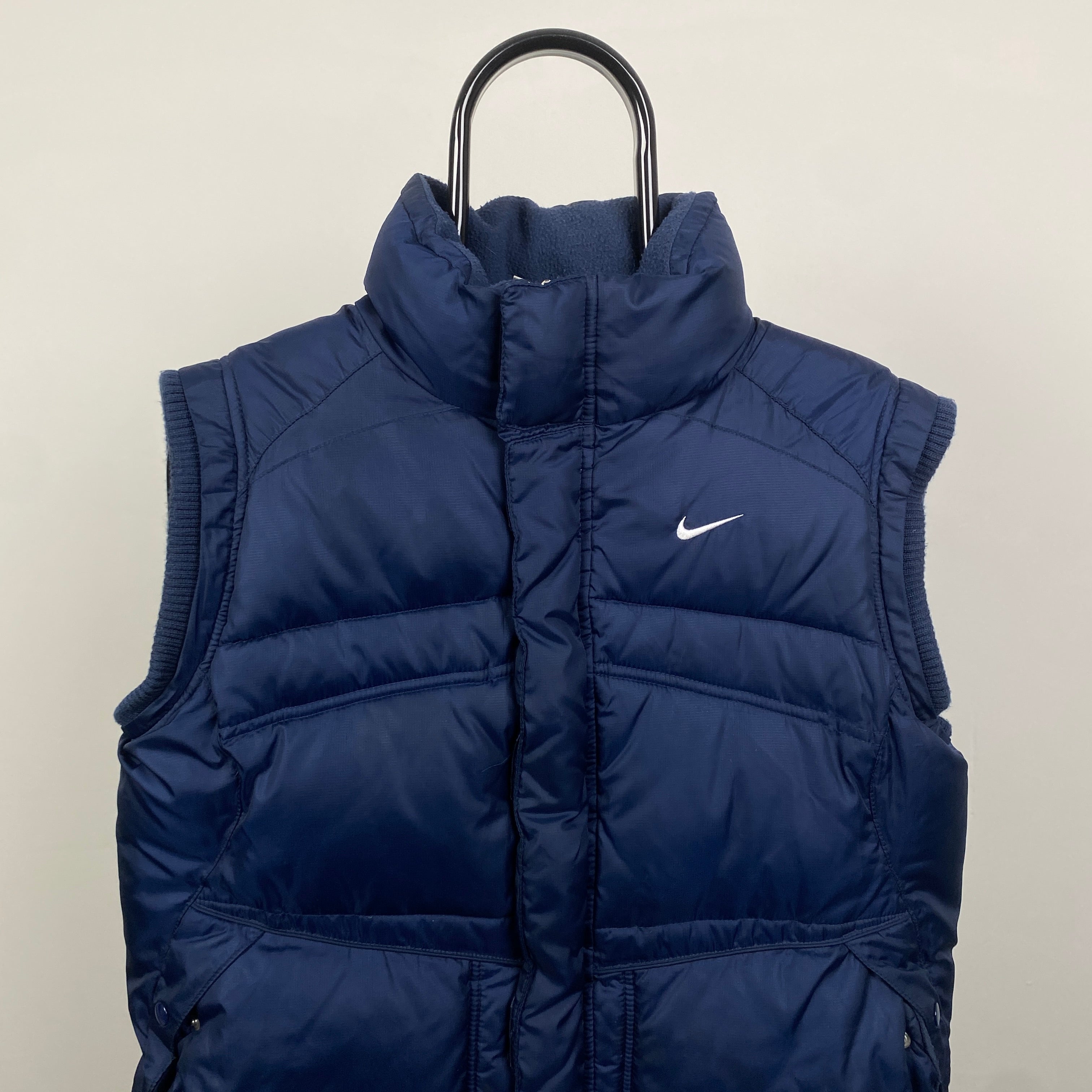 navy nike body warmer