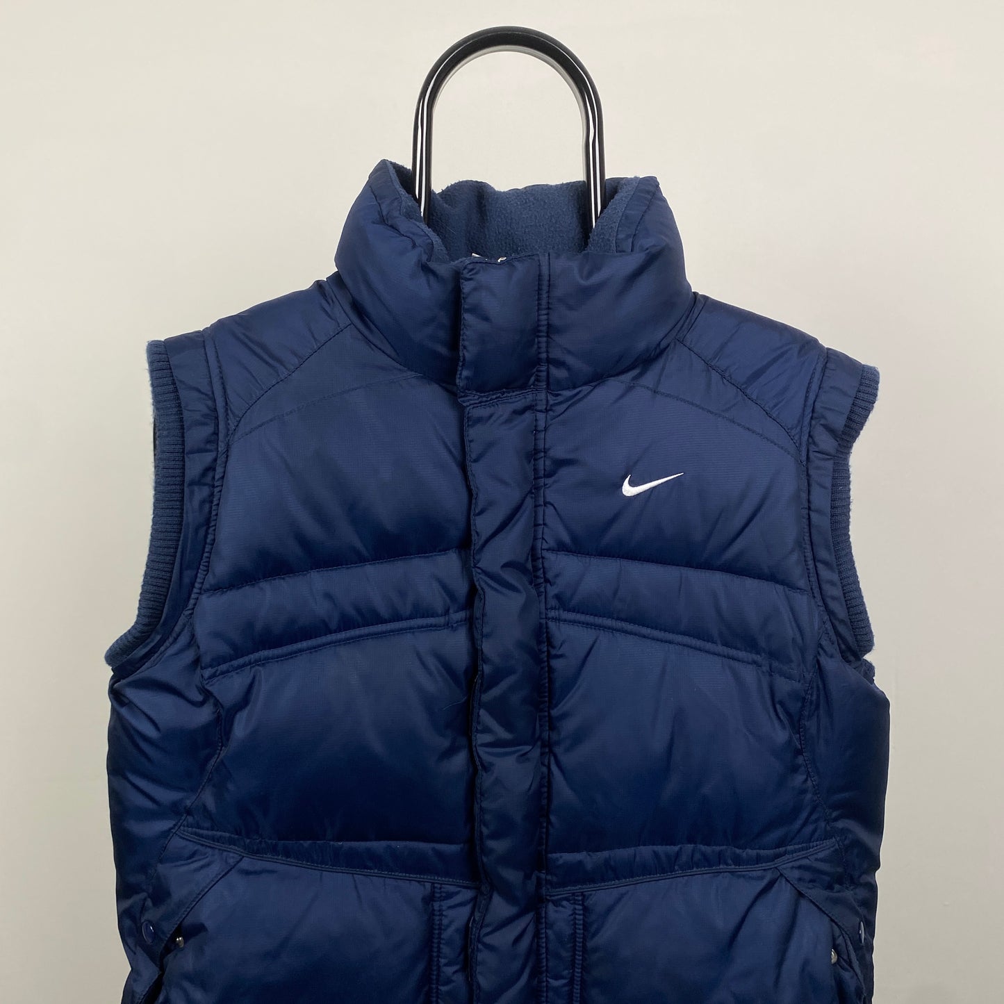 00s Nike Puffer Gilet Jacket Blue XS