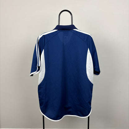 90s Adidas Tottenham Football Shirt T-Shirt Blue XL