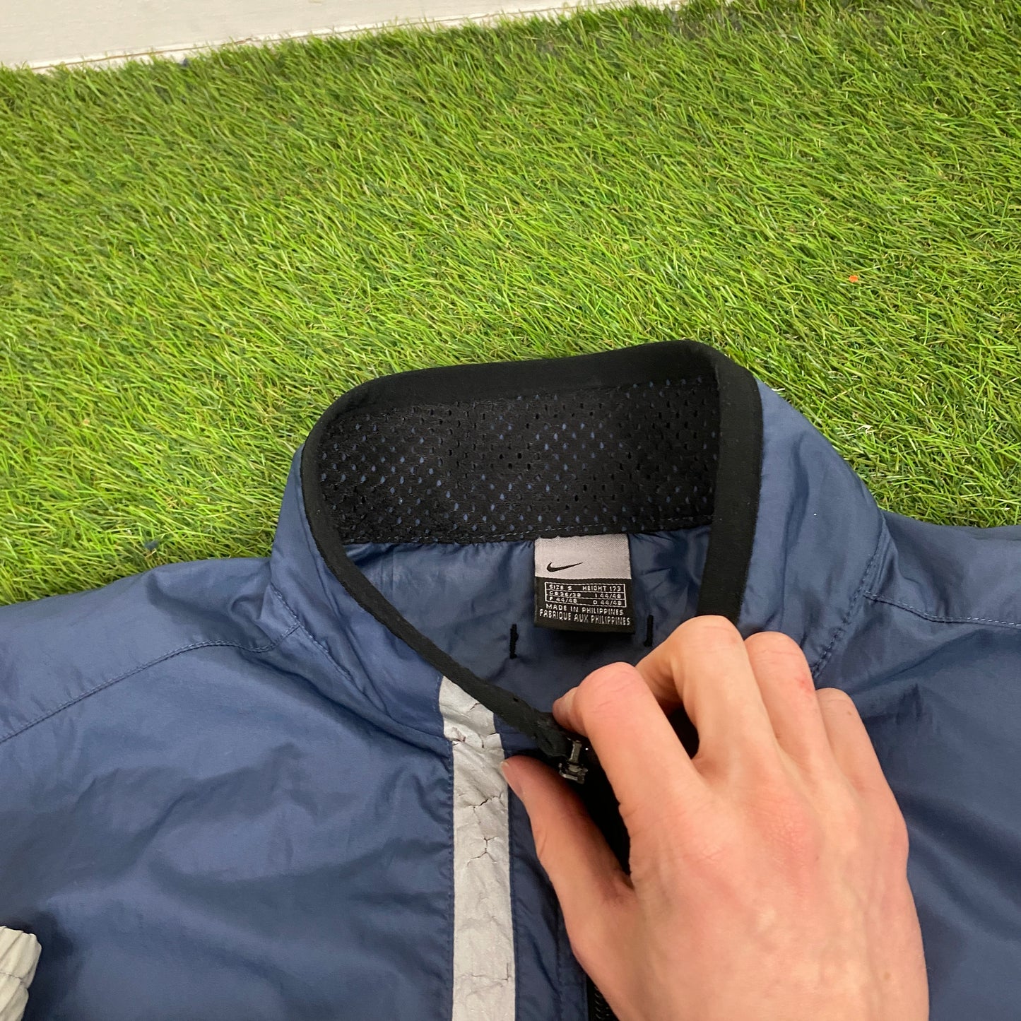 00s Nike Piping Jacket + Joggers Set Blue Small