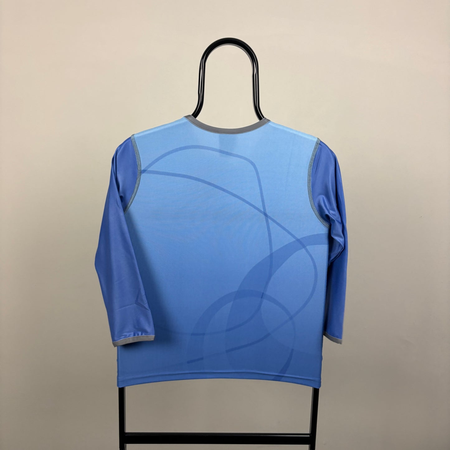 00s Nike Y2K Stretchy T-Shirt Blue Womens Medium