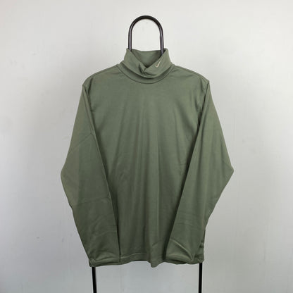 00s Nike Roll Neck Sweatshirt Green Medium