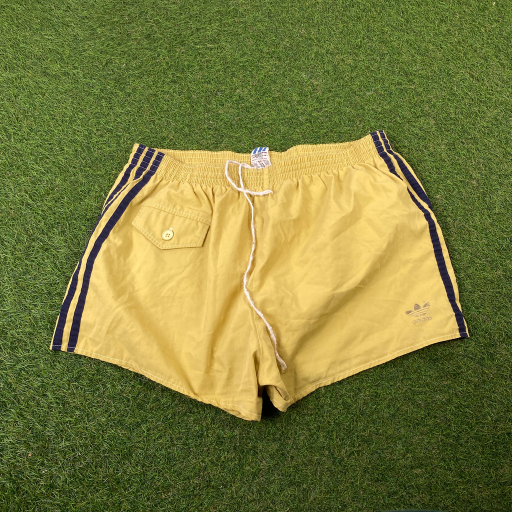 90s Adidas Sprinter Shorts Yellow Large