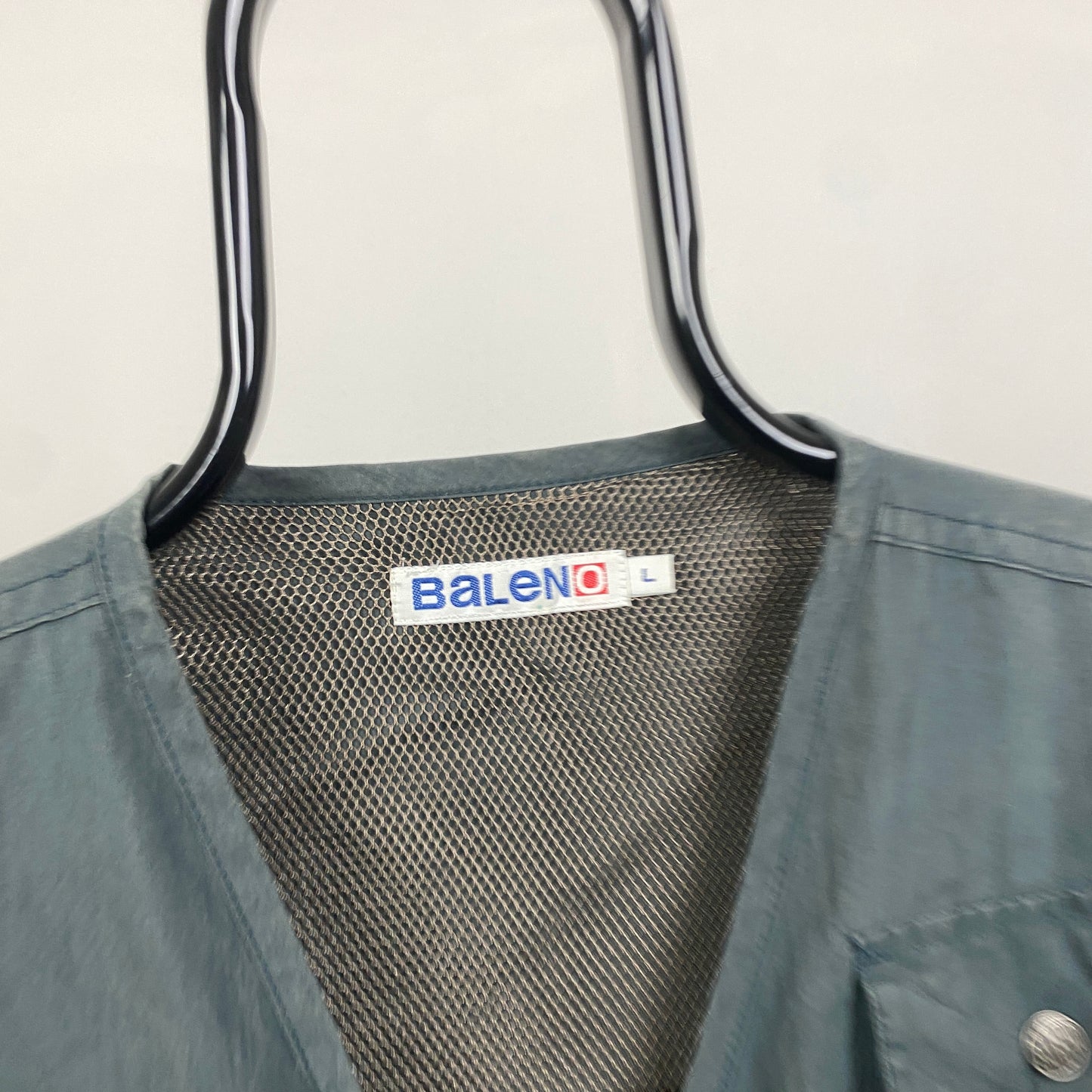 90s Vintage Fishing Vest Jacket Grey Large