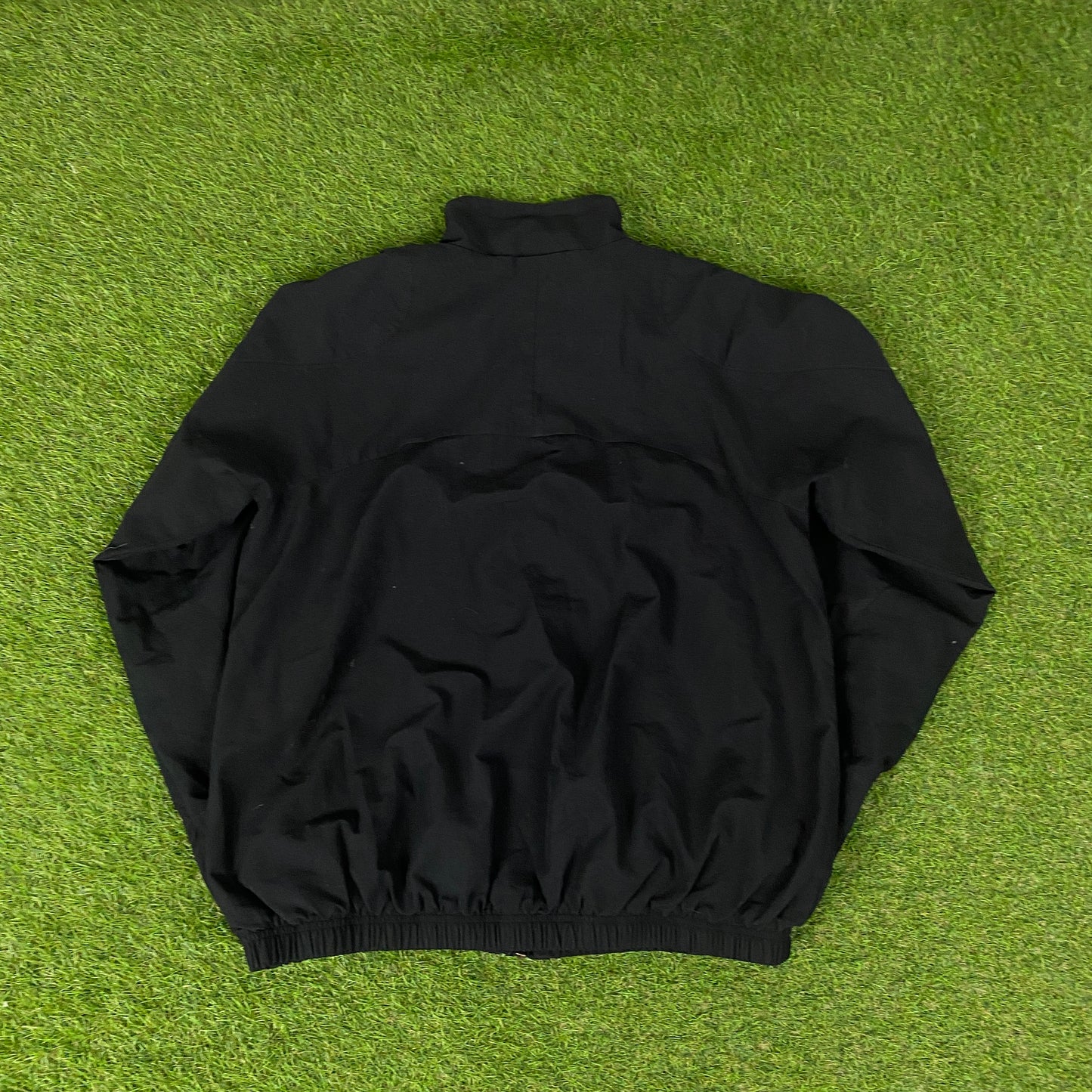 00s Nike Piping Windbreaker Jacket + Joggers Set Black Medium