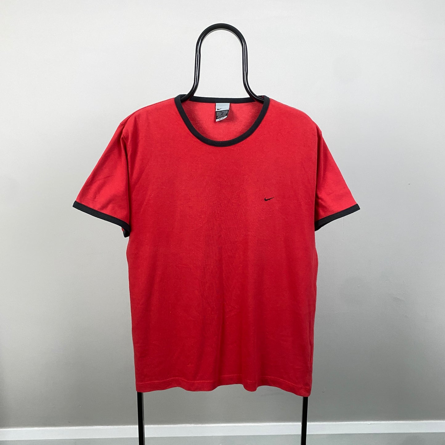 00s Nike Ringer T-Shirt Red Large