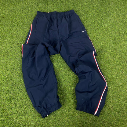 90s Nike Barcelona Windbreaker Jacket + Joggers Set Blue Small
