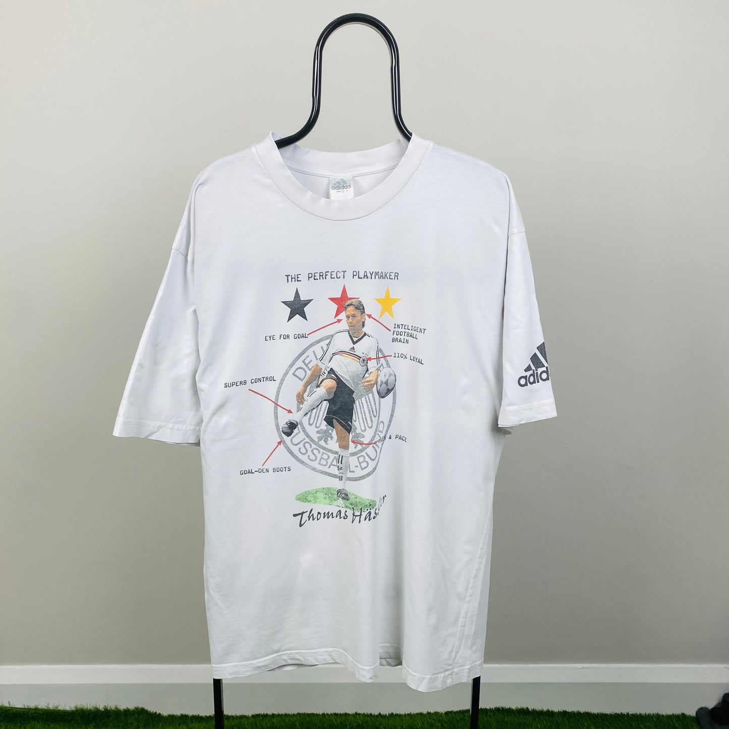 90s Adidas Germany Football T-Shirt White XL