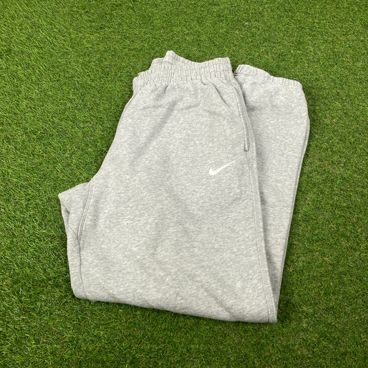 00s Nike Wide Leg Cotton Joggers Grey Medium