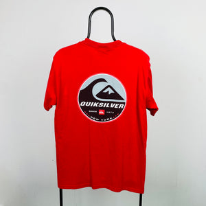 Retro Quiksilver T-Shirt Red Medium