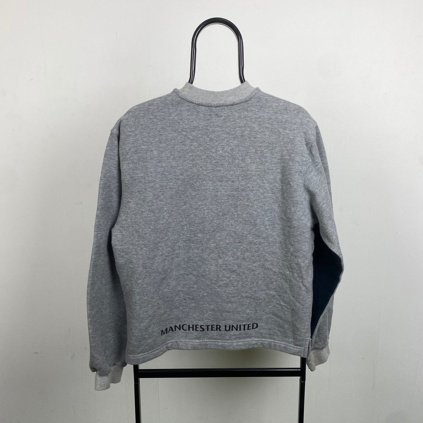 00s Nike Manchester United Football Sweatshirt Grey Small