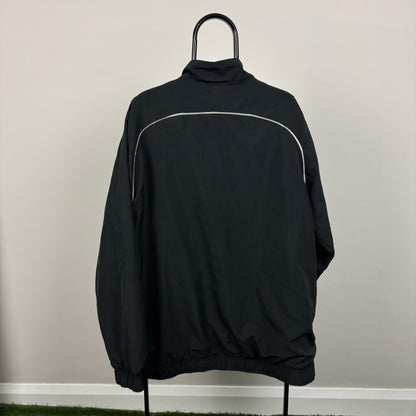 00s Nike Piping Windbreaker Jacket Black XXL