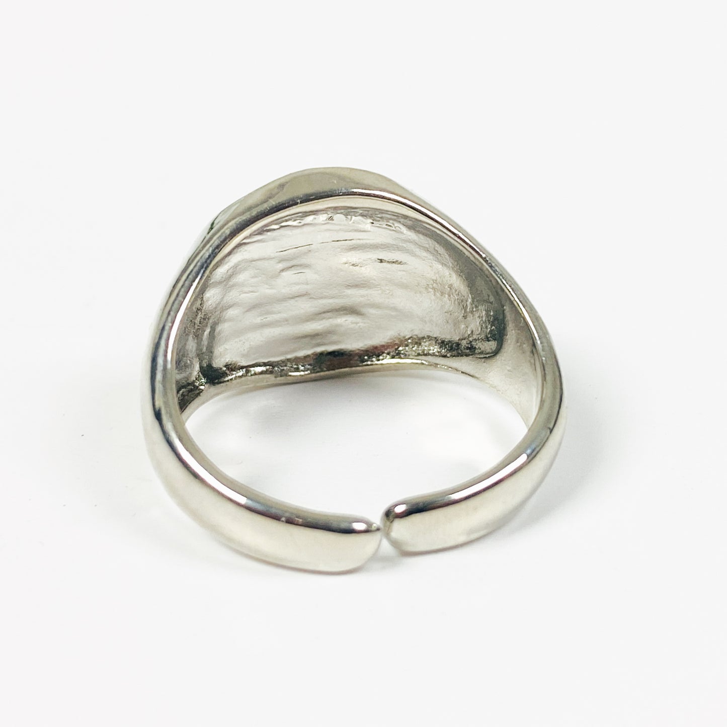 Adjustable 8 Ball Sphere Ring Silver