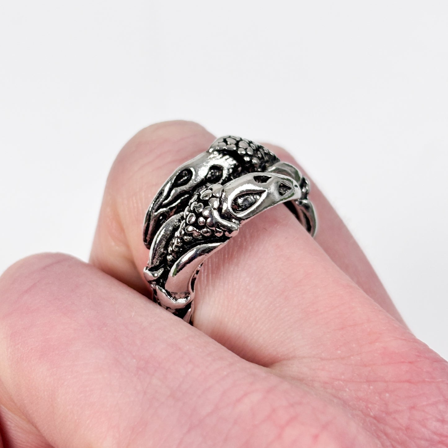 Adjustable Claw Ring Vintage Silver