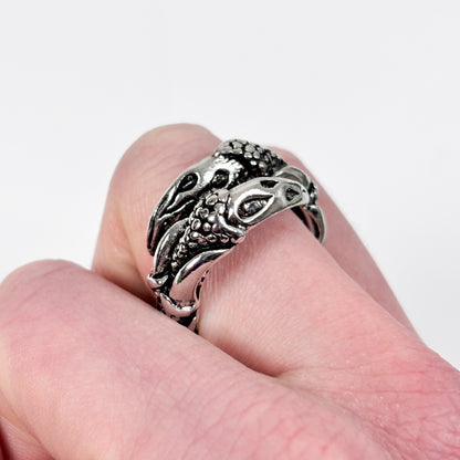 Adjustable Claw Ring Vintage Silver
