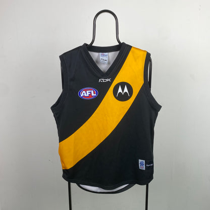 Retro Reebok AFL Richmond Vest Jersey T-Shirt Black XXL