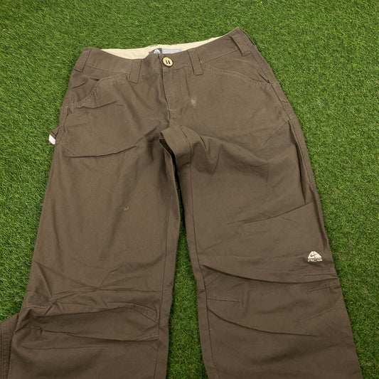 00s Nike ACG Cargo Trousers Joggers Brown Small