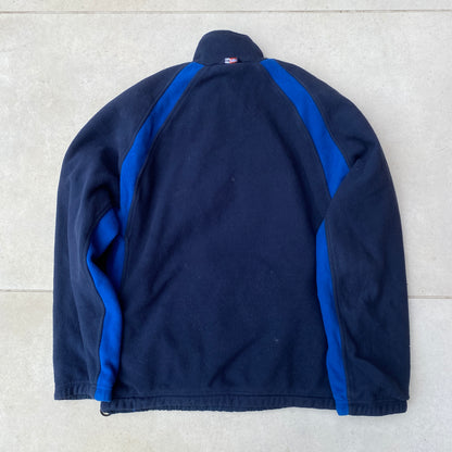 90s Nike Reversible Fleece Coat Jacket Blue Small