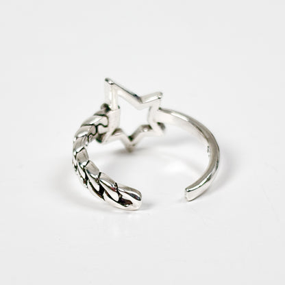 Star Band Ring Adjustable Vintage