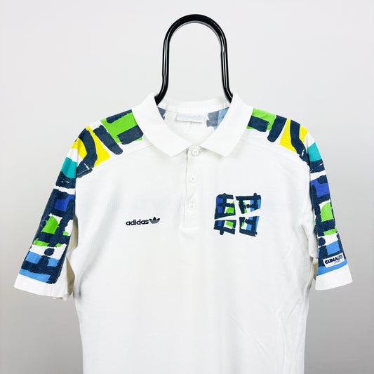 90s Adidas Stefan Edberg Polo Shirt T-Shirt White Medium