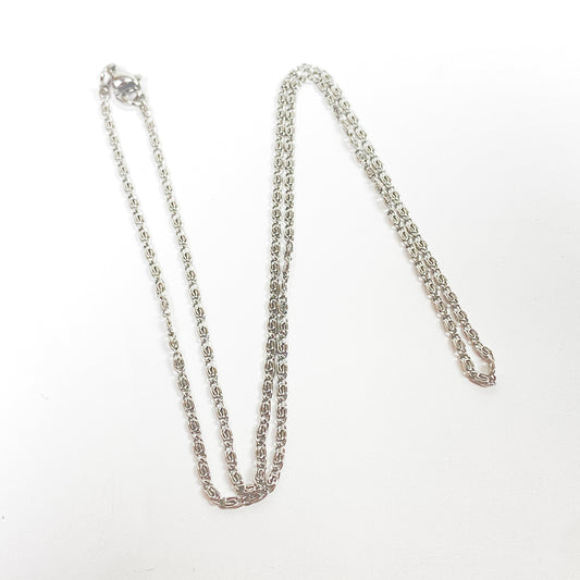 Retro Swirl Chain Link Necklace Chain Silver