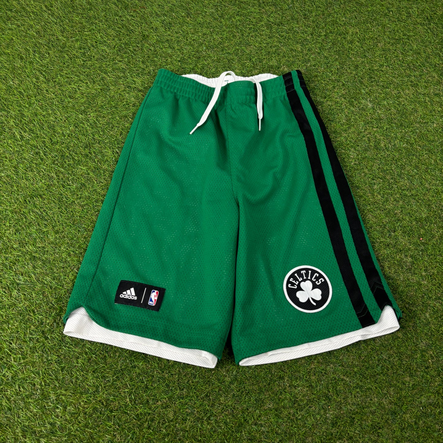 00s Adidas Boston Celtics Basketball Shorts Green XS