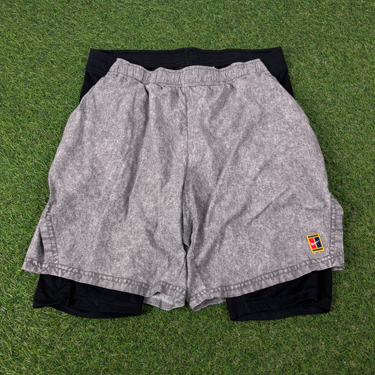 00s Nike Challenge Court Tennis Shorts Grey Small