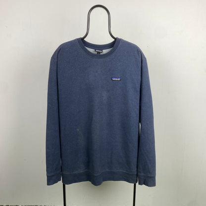 Retro Patagonia Sweatshirt Blue Large