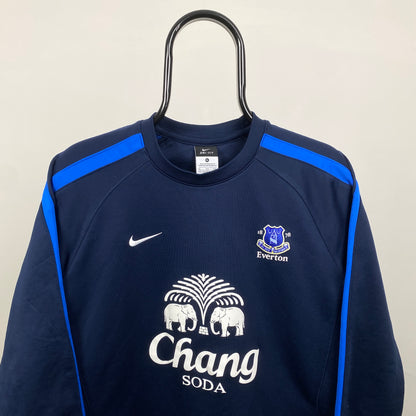 00s Nike Everton Sweatshirt Blue Small