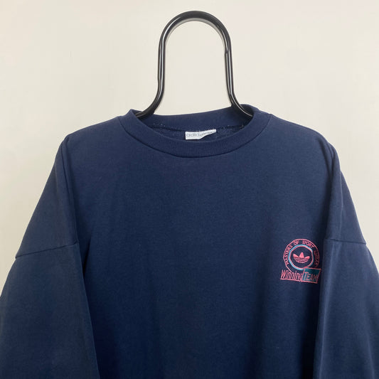 90s Adidas Sweatshirt Blue XL