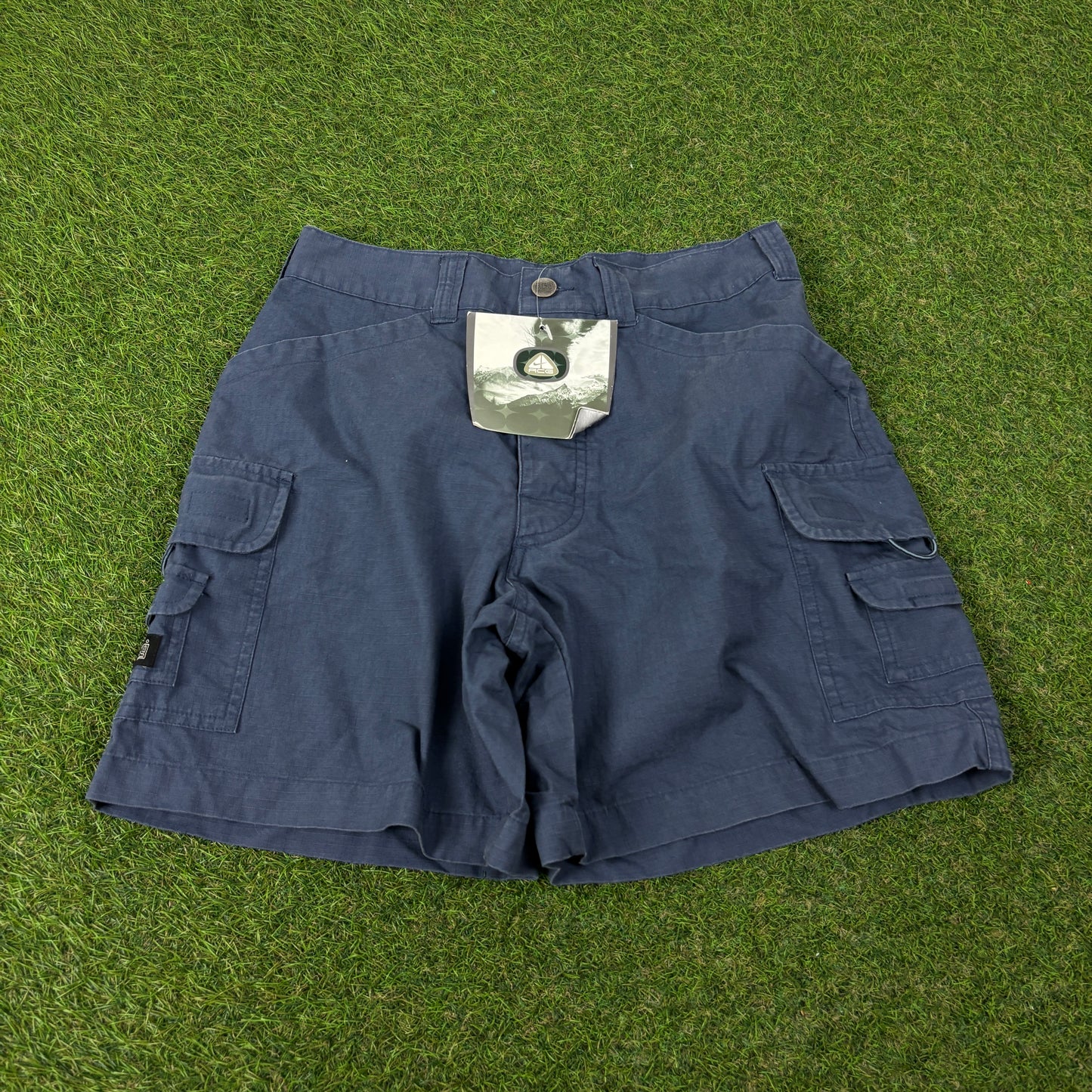 00s Nike ACG Cargo Shorts Blue Small