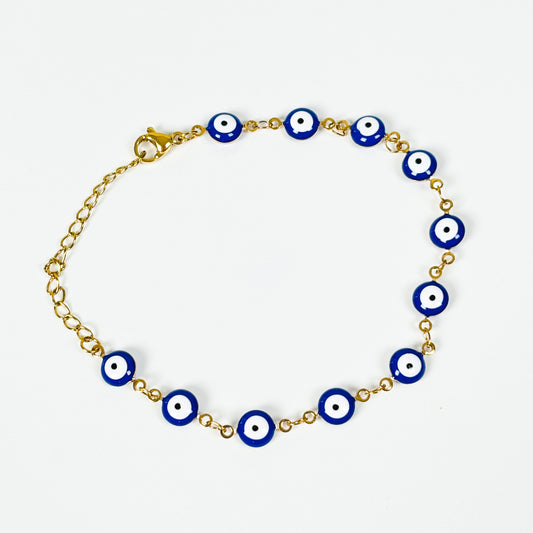 Evil Eye Bracelet Gold Chain
