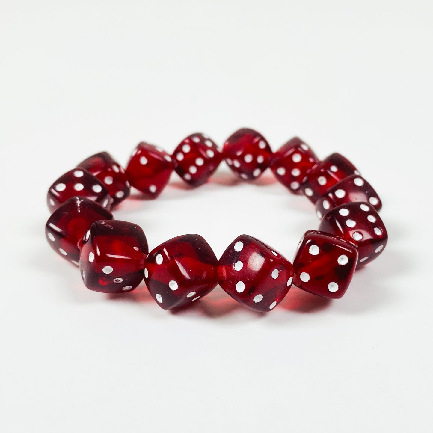 Retro Dice Bracelet Necklace Chain Red