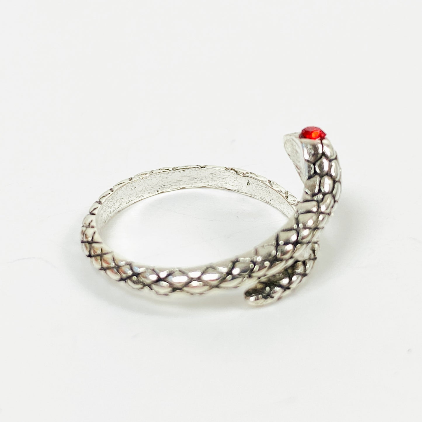 Retro Adjustable Snake Ring Silver