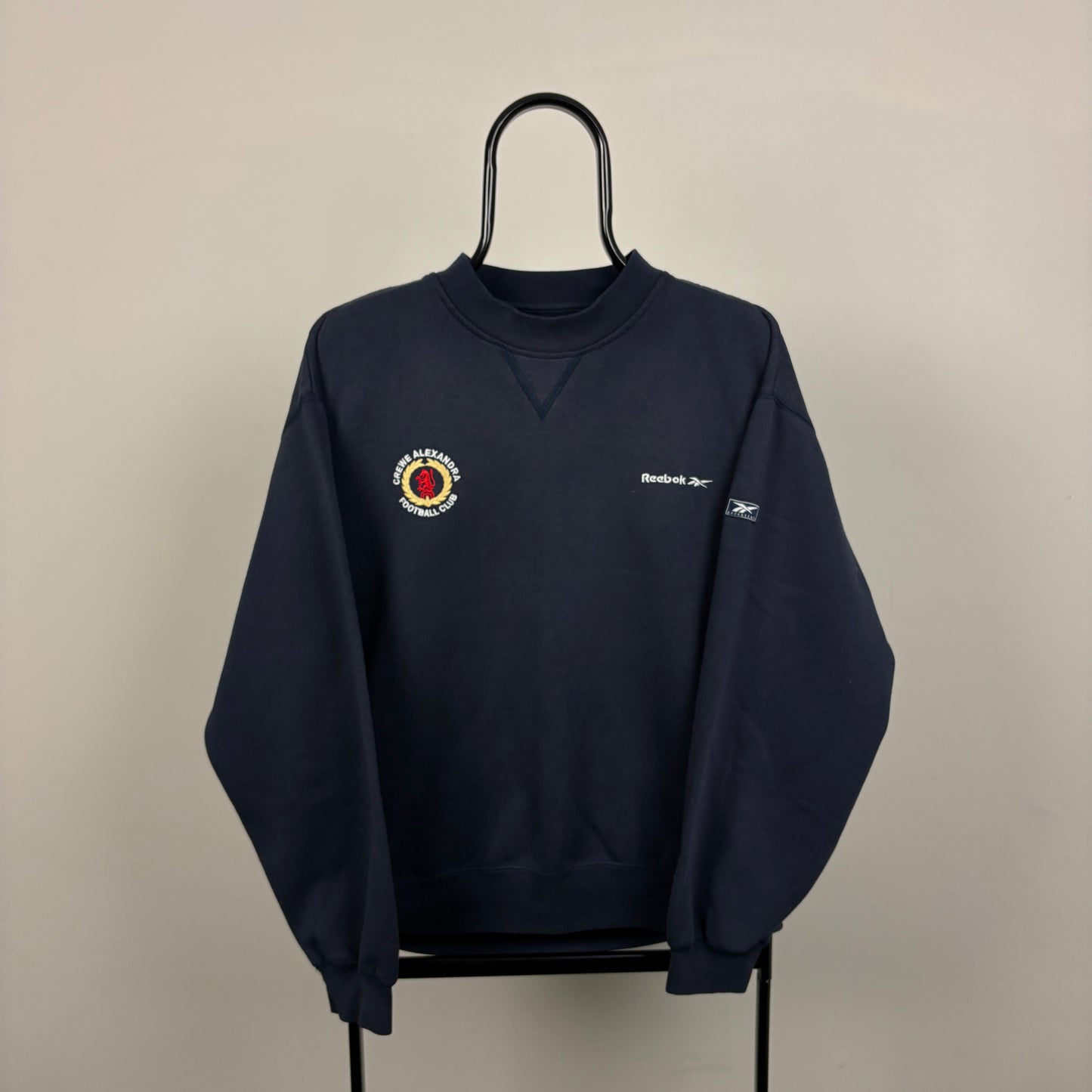 00s Reebok Crewe Alexandra Football Sweatshirt Blue Medium