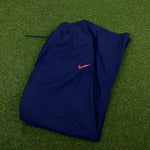 00s Nike Croatia Football Joggers Blue XL