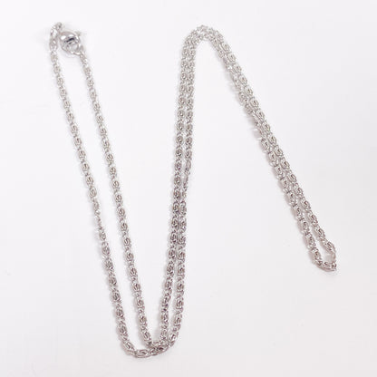 Retro Swirl Chain Link Necklace Chain Silver