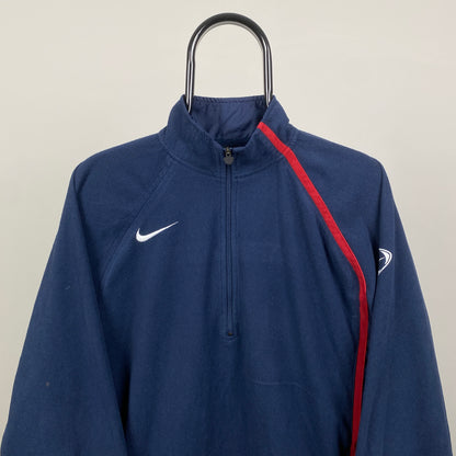 00s Nike Therma Fit Fleece Sweatshirt Blue Medium