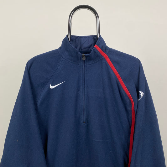00s Nike Therma Fit Fleece Sweatshirt Blue Medium