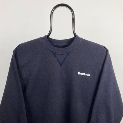 Retro Reebok Sweatshirt Blue Small